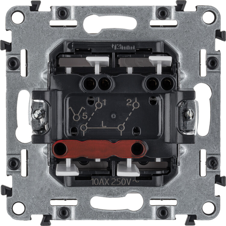 Выключатель С/У 2-кл. 10А (мех. с накл.) белый, с/заж. VALENA Life