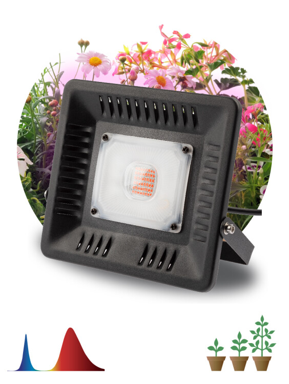 Прожектор Fito (LED) 50Вт 75 мкмоль/с 440:660нм 1370К цветение плоды IP65 ЭРА