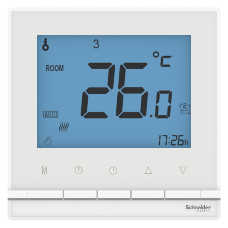 Термостат для теплого пола 16A, белый  AtlasDesign