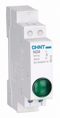 Индикатор ND9-1/g  зеленый, AC/DC230В (LED) CHINT