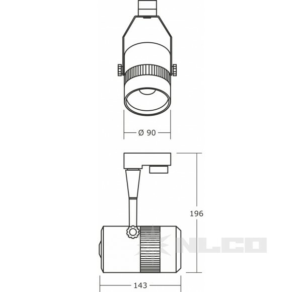 Светильник на шинопровод (3-ф) TSF12-22-W-01 NLCO