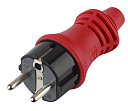 Вилка 2Р+Е прямая c/з 16A красная каучук  IP44 ЭРА-Электроустановочные изделия (ЭУИ) - купить по низкой цене в интернет-магазине, характеристики, отзывы | АВС-электро