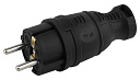Вилка 2Р+Е прямая каучуковая 16А IP44 черная ЭРА-Вилки на кабель - купить по низкой цене в интернет-магазине, характеристики, отзывы | АВС-электро